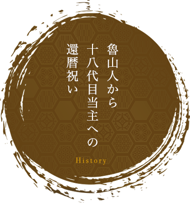 魯山人から十八代目当主への還暦祝い